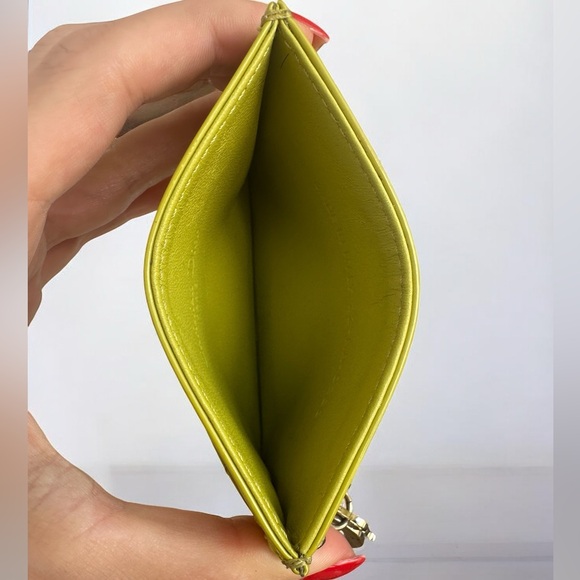 DIOR Lime Green card holder - Picture 3 of 4
